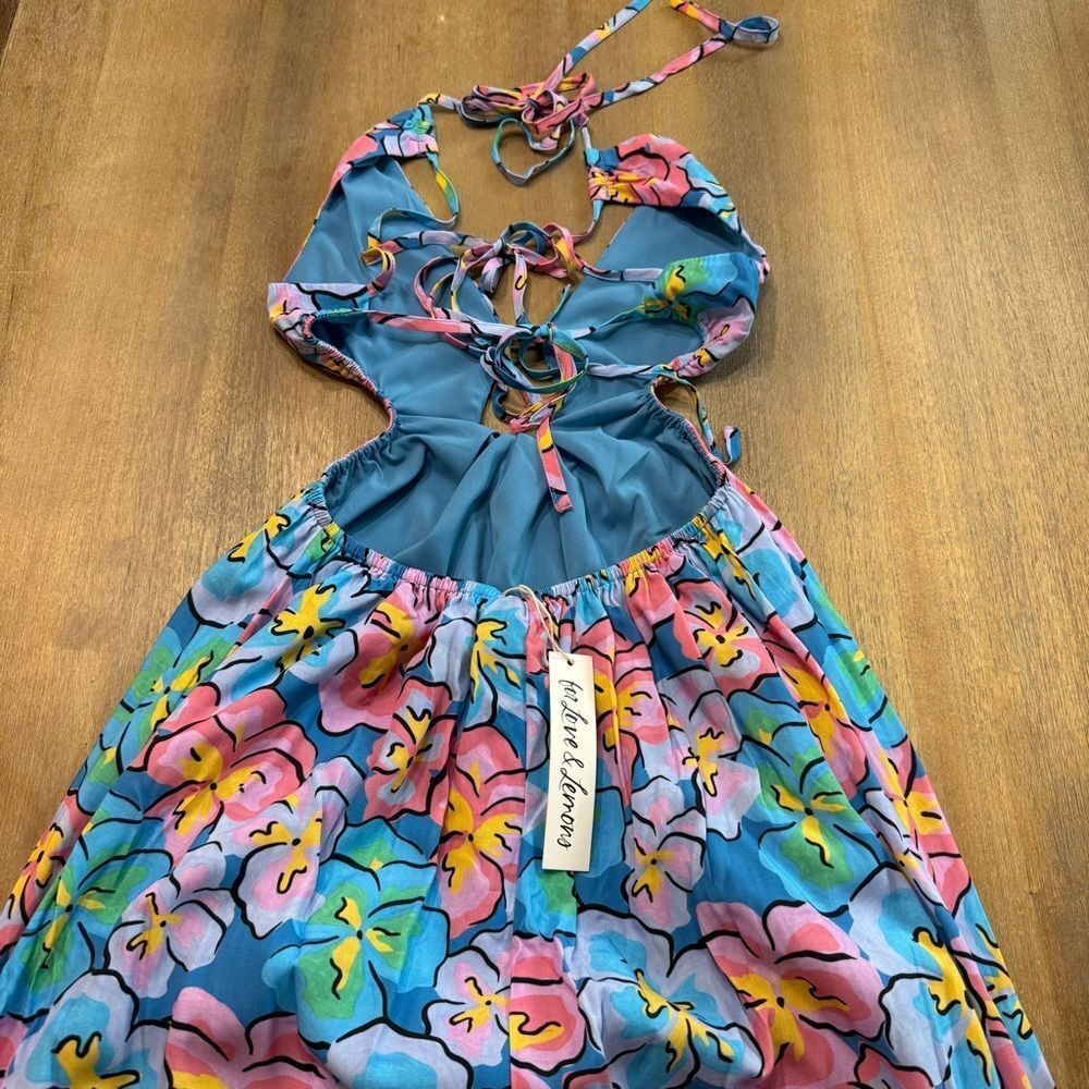 For Love & Lemons‎ Floral Maxi Dress  Size Medium 100% Bamboo - Picture 10 of 13